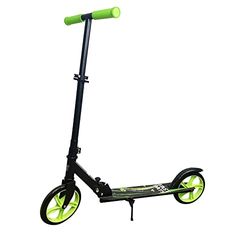 ODS Sportime, Sparkcykel 100 Stål Med PU Hjul 200 Mm Abec7 Lager Max 80 Kg Ungdom Unisex, Svart, Grå, Gul, 14