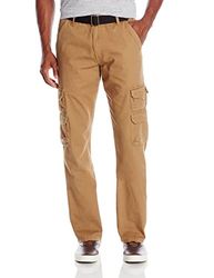 Wrangler Authentics Pantalón Cargo de Sarga de Ajuste Relajado para Hombre (Logan) Casual, Sarga Bellota, 40W/32L