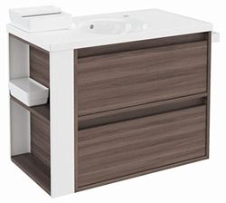 Bath + – Meuble de salle de bain avec 2 tiroirs et lavabo de porcelaine Bsmart