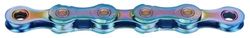 Fietsketting, KMC fietsketting, X11 Aurora Blue Waxed, 1/2" x 11/128", 118 schakels, 11-voudig, iridium gecoat, metallic blauw