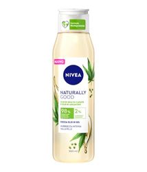 NIVEA Olio doccia in gel Naurally Good 300ml, Gel doccia con Olio di semi di Canapa e Olio di Argan Bio, Bagno doccia in gel nutre donando morbidezza alla pelle