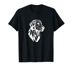 Geometric Line Art Golden Retriever GR Dog Goldie Maglietta