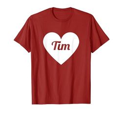 I Love Tim, I Heart Tim, nome cuore personalizzato Maglietta