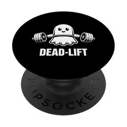 Kawaii Halterofilia Boo Ghost Spooky Cute Deadlifting PopSockets PopGrip Adhesivo