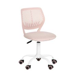FurnitureR Morandi Chaise de Bureau colorée - Design Moderne réglable - Siège d'ordinateur pivotant sans Bras - pour Chambre d'enfant, Bureau à Domicile - Rose