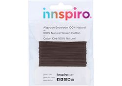 INNSPIRO Cordón algodón Encerado Fino marrón 0,5mm. 5m.