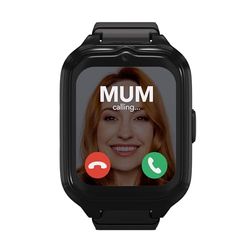 Moochies Connect All-in-One 4G Smartwatch Phone for Kids, Touchscreen, Video/Voice Calling, Messages, GPS Location, Camera, Parental Control, SOS Alerts, Safe Zones, Subscription Required - Black