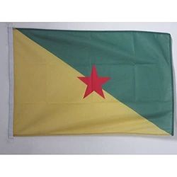 Frans-Guyana Nautische Vlag 45x30cm - Frans-Guyana Bootvlag - Frankrijk 30 x 45 cm - AZ FLAG