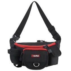 Piscifun Sac de pêche Portable en Plein air Sac Banane, Noir, Taille Unique, Sacs de Rangement pour matériel de pêche