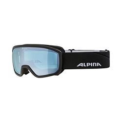 ALPINA Unisexe - Enfants, SCARABEO JR. Q-LITE Lunettes de ski, black-blue, One Size