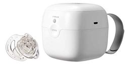 Nuby Draagbare mini-UV-sterilisator, doodt meer dan 99% van bacteriën, inclusief 1 tritan fopspeen 0-6 maanden, Wit