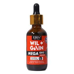 EBIN NEW YORK wil+gain aceite para el crecimiento del cabello ricino negro jamaicano + jojoba + aceite de almendras dulces (nutritivo y antibacteriano)