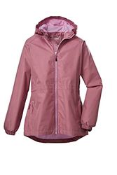 killtec Girl's Funzionale parka/giacca outdoor con cappuccio KOS 222 GRLS JCKT, rose wood, 176, 39273-000