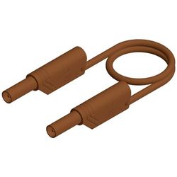 SKS Hirschmann MLS WS 50/2,5 veiligheidskoord [banaanstekker 4 mm - banaan mannelijk 4 mm] 0,50 m bruin 1 stuk