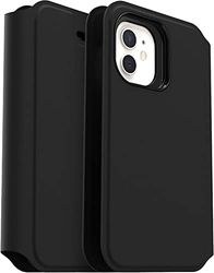 OtterBox Strada Via skal för iPhone 12 mini, stöttåligt, fallsäkert, tunt, skyddande Folio skal med korthållare, testad till militärstandard x2, Svart