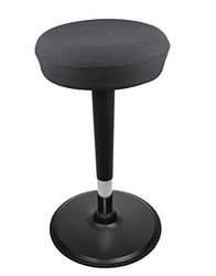 YULUKIA 200010 Ergonomische kruk, met zwaaieffect, bureaukruk, in hoogte verstelbaar 58,5-84,5 cm, geschikt voor in hoogte verstelbaar bureau, zwart, h58,5-84,5 cm