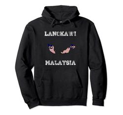 Langkawi Malaysia Vintage Malaysia Flag Map Design Pullover Hoodie