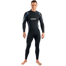 Seac Feel Man, ultraelastisk 3 mm neopren våtdräkt med dragkedja bak för dykning, snorkling och fridykning