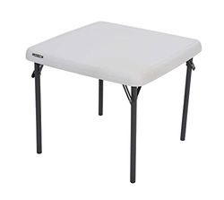 Lifetime Klaptafel & bijzettafel | 61x61x54 cm wit | kinderspeeltafel van stof en metaal