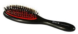 Dux Master of Hair Cushion Brush 7 Rows Mix Natural Bristles et polyamide Black Handle FSC 100%, 1 pièce