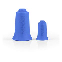 BellaBambi FASZIO cupping-set, cupping-klokjes en bindweefselbehandeling, vervaardigd in Duitsland - vervaardigd van medisch silicone, 2 stuks (mini + origineel) - ACTIEF - blauw (medium intensiteit)