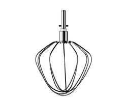 Kenwood CAT51.000SS roestvrijstalen garde, accessoires voor Kenwood Keukenmachines, ballonklopper geschikt voor alle keukenmachines van Chef, vaatwasmachinebestendig, roestvrij staal, zilver