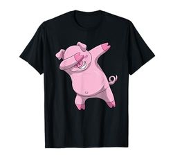 Funny Animal Outfits Dabbing Pig divertente maiale Maglietta Unisex Nero S
