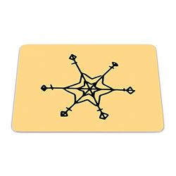 Bonamaison, Rectangular Digital Printed Mouse Mat Non-Slip Bottom for Office and Home Size: 22 x 18 cm