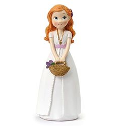 Mopec Figurine gâteau Fille Communion Panier Fleurs