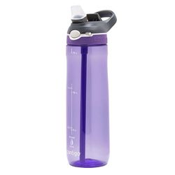 Contigo Ashland Autospout Botella Agua con Pajita abatible, 720 ml popote, Unisex-Adult, Grapevine