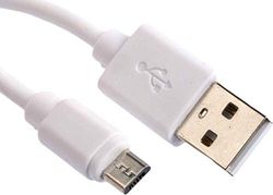 RS PRO USB-kabel, USBA/Micro-USB B, 1.8m USB 2.0 wit