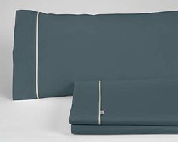 Juego de sábanas liso kleur grijs - Cama de 135/140 (3 stuks) -50% katoen / 50% polyester - 144 hilos gramage: 115