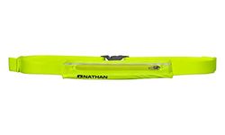Nathan Mirage kompakt löpbälte pack. Reflekterande, justerbar, studsfri. Passar telefoner, nycklar, kontanter Safety Yellow En storlek