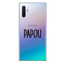 Zokko Beschermhoes voor Samsung Note 10 Plus Papou – zacht, transparant, zwarte inkt