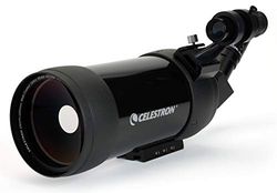 Celestron 52268 Mak 90 mm Cannocchiale angolato – Cannocchiale Maksutov – Ottimo per la visione a lungo raggio – Ingrandimento 39x con oculare da 32 mm – Ottica multistrato – Rivestimento in gomma