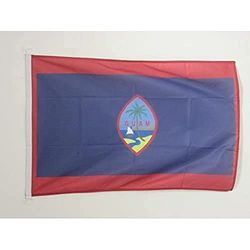 AZ FLAG - Drapeau Guam - 45x30 cm - Pavillon Nautique Américain Spécial Bateau Et Extérieur En Maille Bloquée Avec Anneaux Plastiques Intégrés - 30g