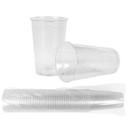 Heku 30490 50 Disposable Drinking Cups, Plastic, clear, 0.3l