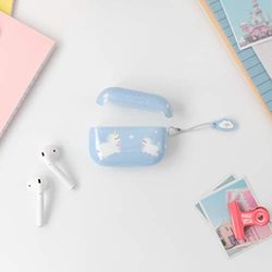 Slanke hoes van glanzend TPU met eenhoorn-ontwerp van Mr. Wonderful voor Apple Airpods. Compatibel met Airpods Pro.