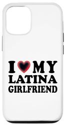 Custodia per iPhone 15 I Love My Latina Girlfriend, I Heart My Latina Girlfriend