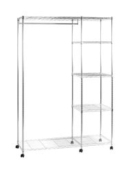 HAKU Möbel Portant chromé, métal - Dim.: L 123 cm x H 181 cm x P 45 cm, Style: Modern