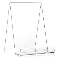 VITAdisplays Plexiglas® Book Stand/Stand as Goods Carrier and Angled Stand in DIN A5 Format