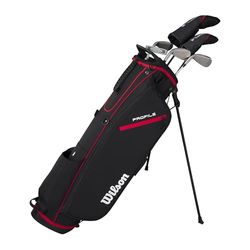 Wilson Demi-Set Profile Hommes STL Ensemble, Rouge/Noir/Argent, Standard