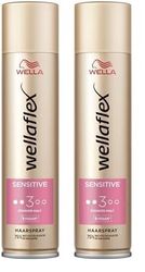 Wellaflex Spray pour cheveux Sensitive pour femme - Tenue forte jusqu'à 48 heures - Sans parfum - Doux pour le cuir chevelu - Testé dermatologiquement - Formule végétalienne - Degré de tenue 3-250