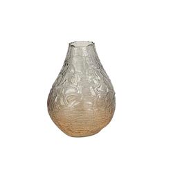 Romimex Vaas, glas, amber, 20 x 26 x 20 cm