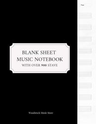 Blank Sheet Music Notebook with over 900 Staves: Eco-Friendly, High-Quality Music Composition: Soft-Touch Cover, Eye-Friendly Graphics, Sustainable Print