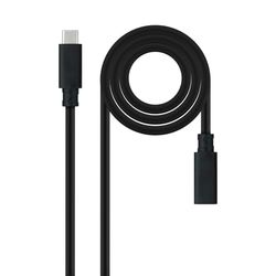 NANOCABLE 10.01.4501 kabel USB 3.2 GEN2X2, 100 W, 4K/60 HZ, USB-C/M-USB-C/H, czarny, 1 m
