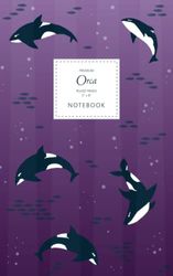 Orca Notebook - Ruled Pages - 5x8 - Premium: (Fuchia Edition) Fun notebook 96 ruled/lined pages (5x8 inches / 12.7x20.3cm / Junior Legal Pad / Nearly A5)