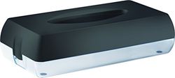 Mar Plast A68700NE portaveline dispenser, zwart"Soft Touch"/ transparant, 130 x 70 x 270 mm