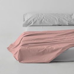 Sábana encimera color nude - Cama de 90 cm