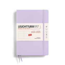 LEUCHTTURM1917 370719 Agenda semana vista Medium (A5) 2025, 18 meses (07.2024-12.2025), Tapa Dura, Lilac, Inglés